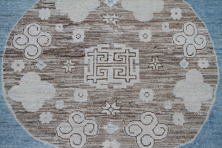 12x16 Royal Blue Afghan Samarkand Rug | Hand-Knotted | Organic Wool Rug