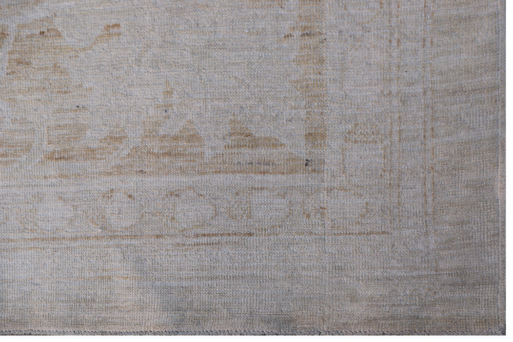 12'x17' Afghan Hand-Knotted Floral Transitional Rug | European Design