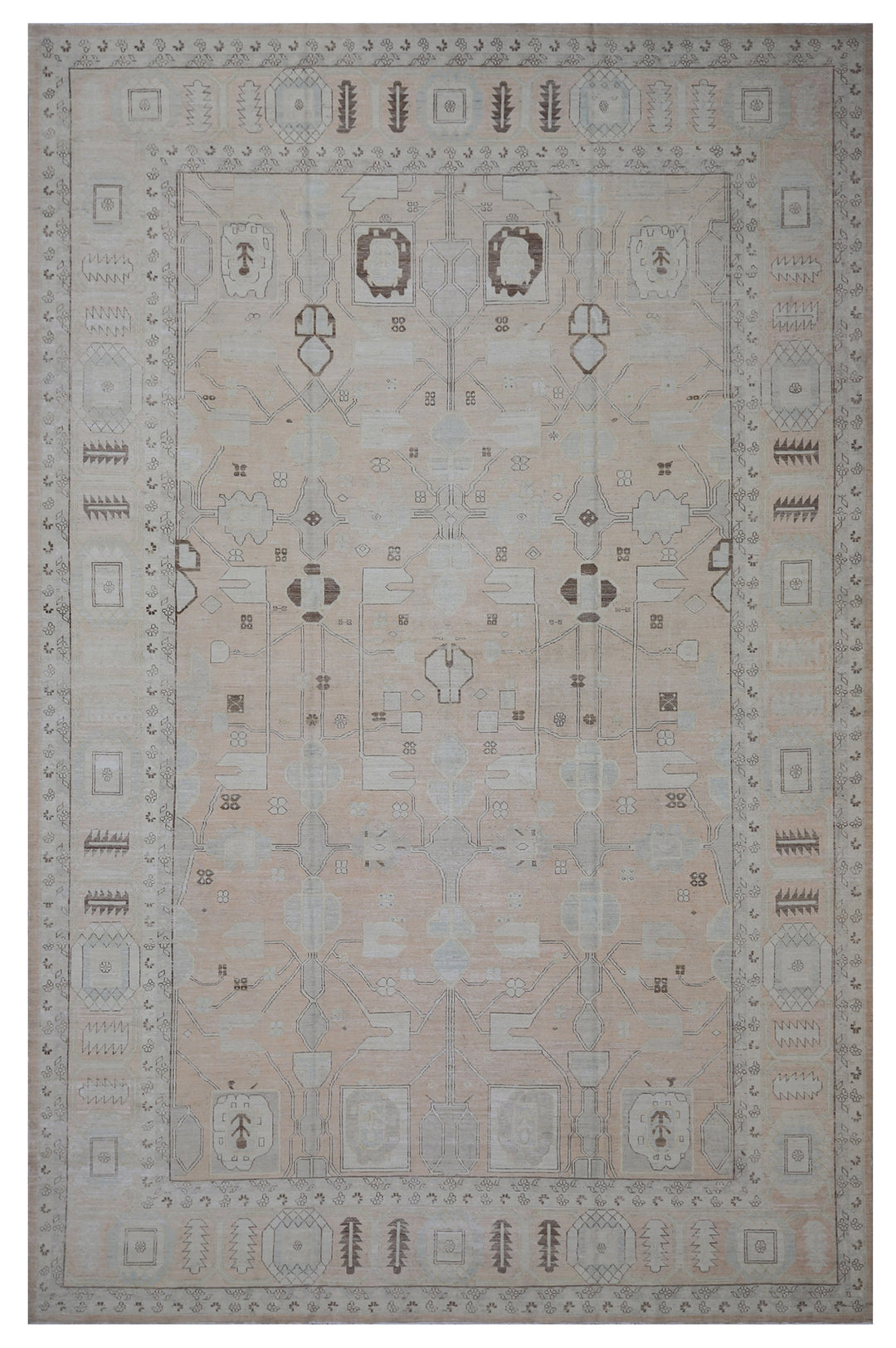 Large Area Rug | Persian Bakhshayesh Design Rug | Peach Brown