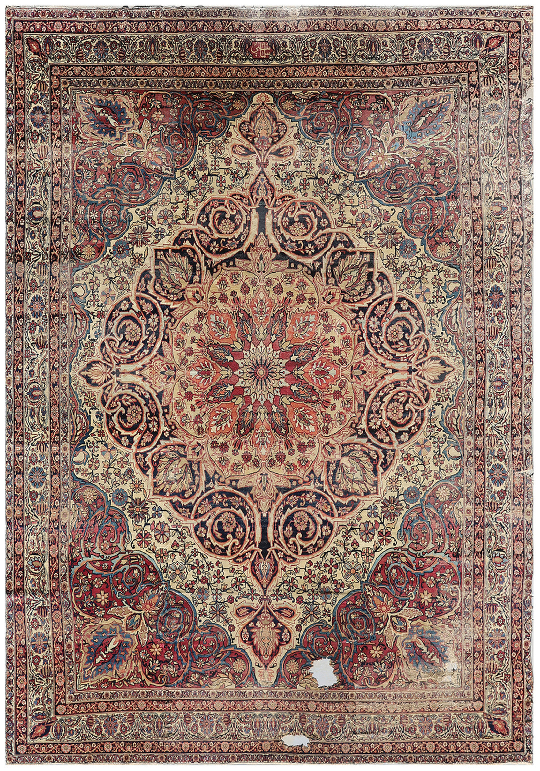 Antique Persian Kermanshah Large Rug