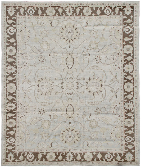 9.06 x  7.07 Soft Color Heirloom Sultanabad Design Hand-Knotted Ariana Traditional Area Rug