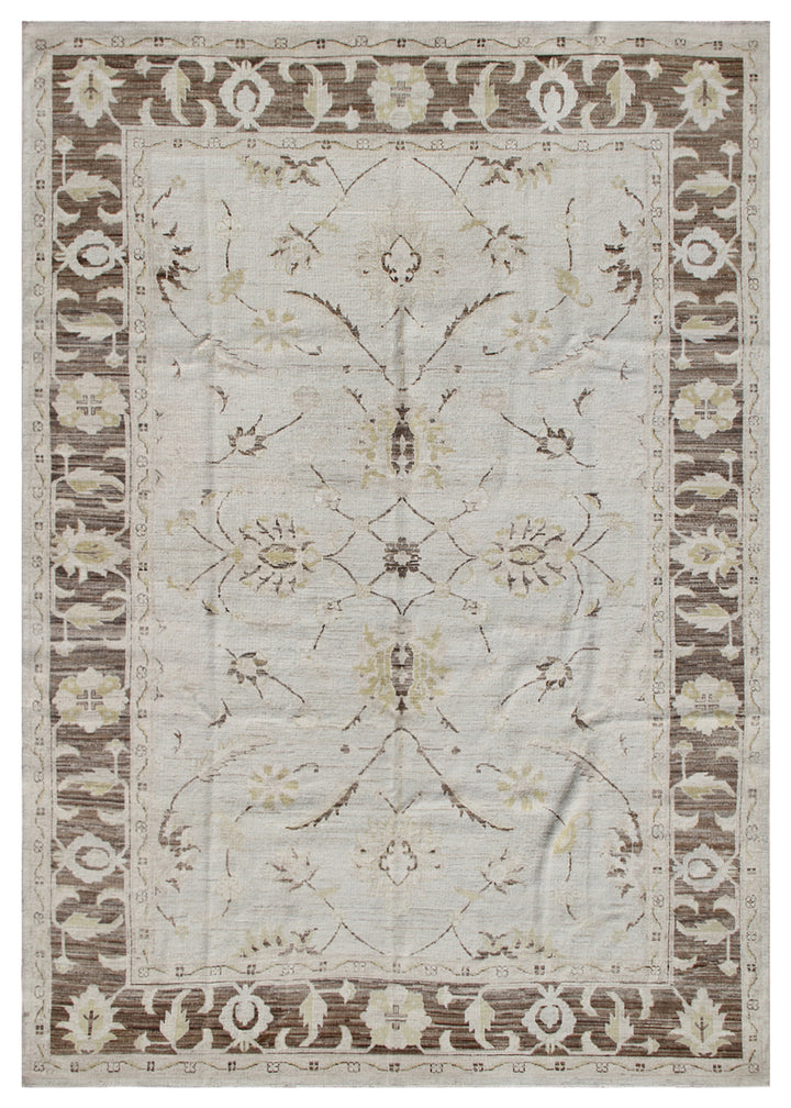 6'x9'Medium Sultanabad Design, Aqua brown Ariana Traditional Rug