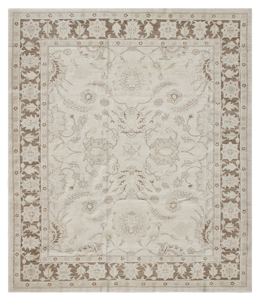 8x9 Soft Color Persian Sultanabad Design Hand-knotted Wool Ariana Traditional Rug.