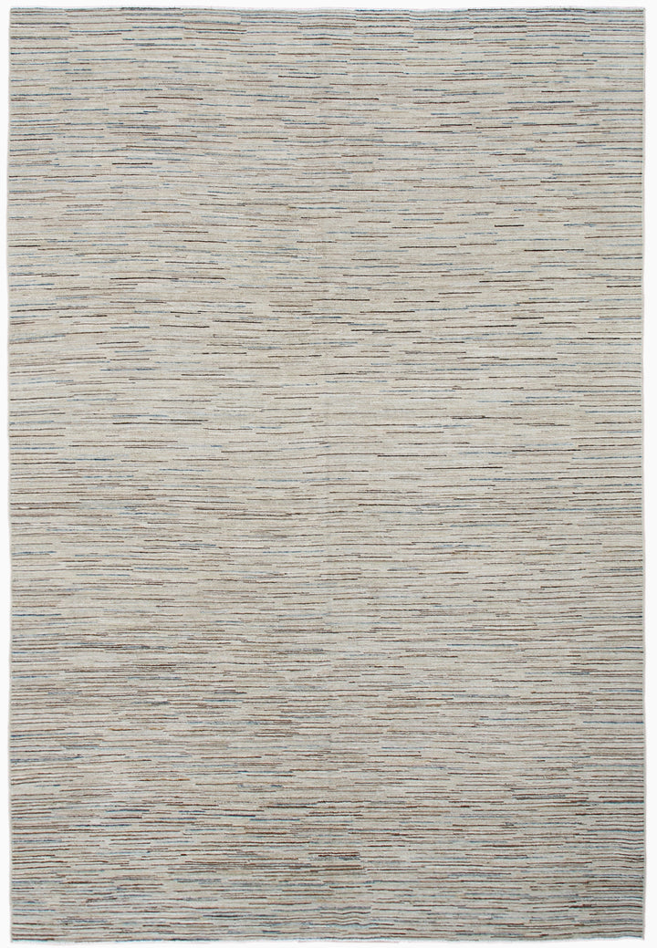 7'x10' Ariana Modern Earth Tone Hand Knotted Wool Rug