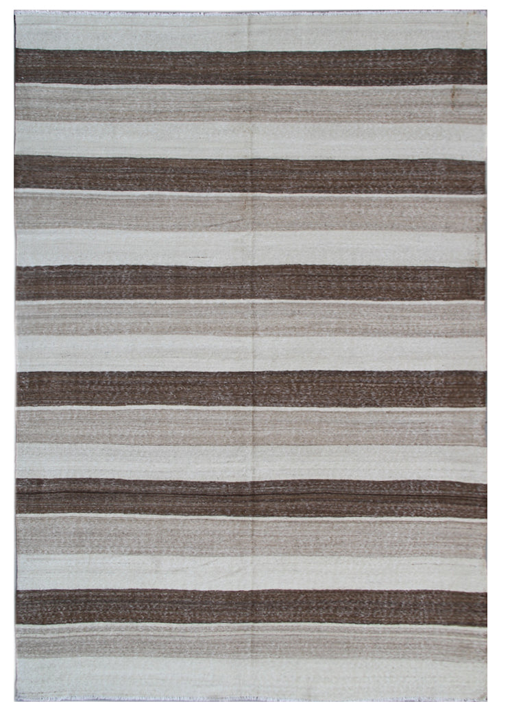 6x9 Striped Pattern Hand woven Wool Ariana Kilim