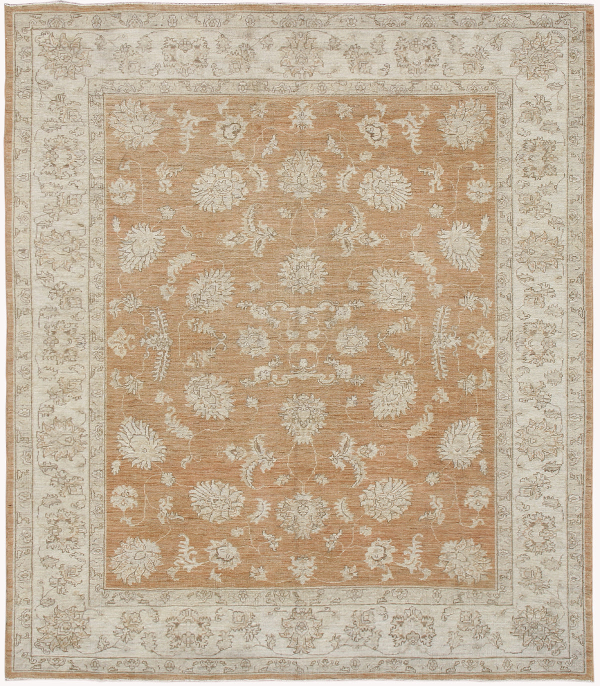 7'x8 'Ariana Traditional Agra Design Taupe Ivory Brown Rug