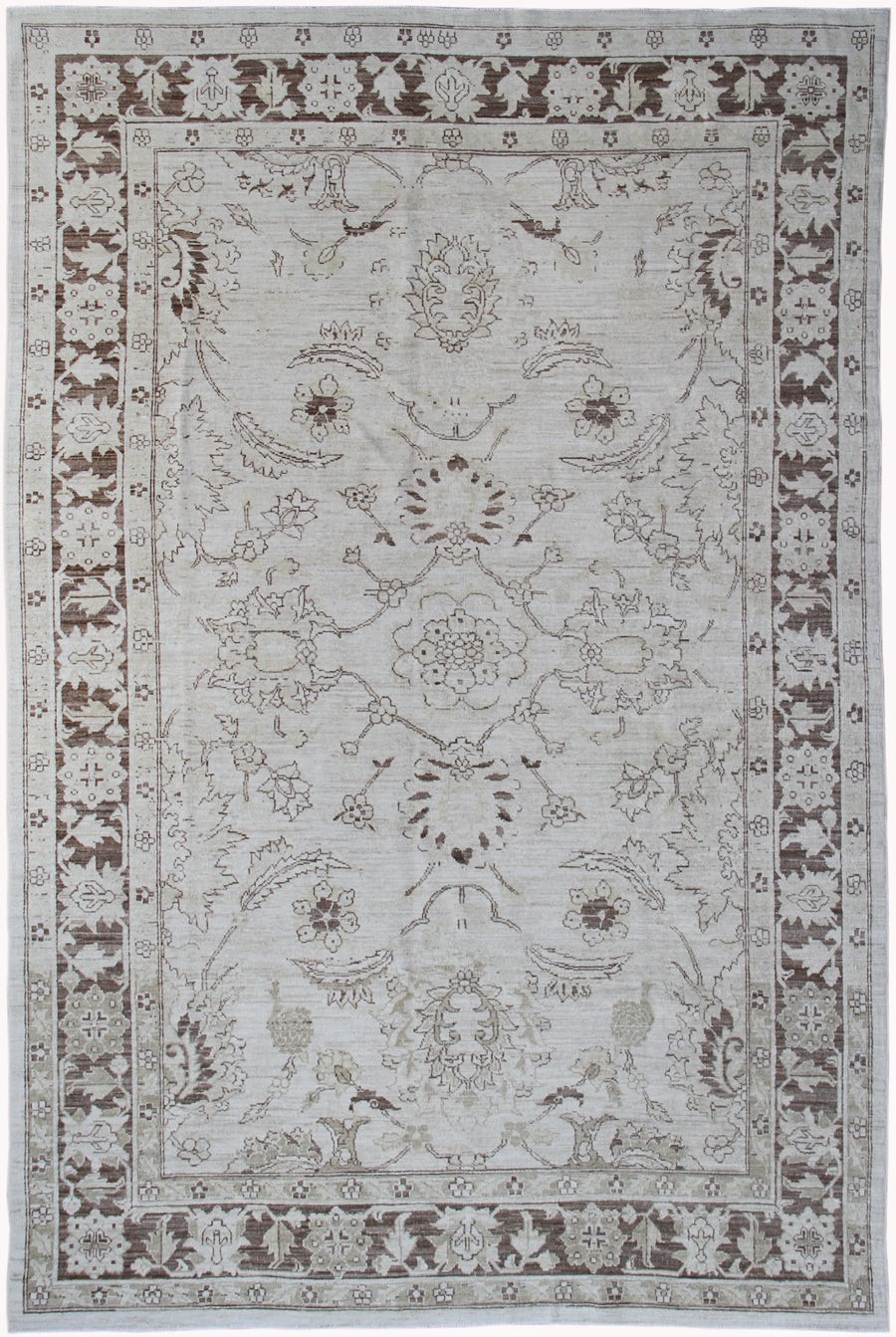 6'x9' Ariana Transitional Floral Design Hand Knotted Wool Medium Rug