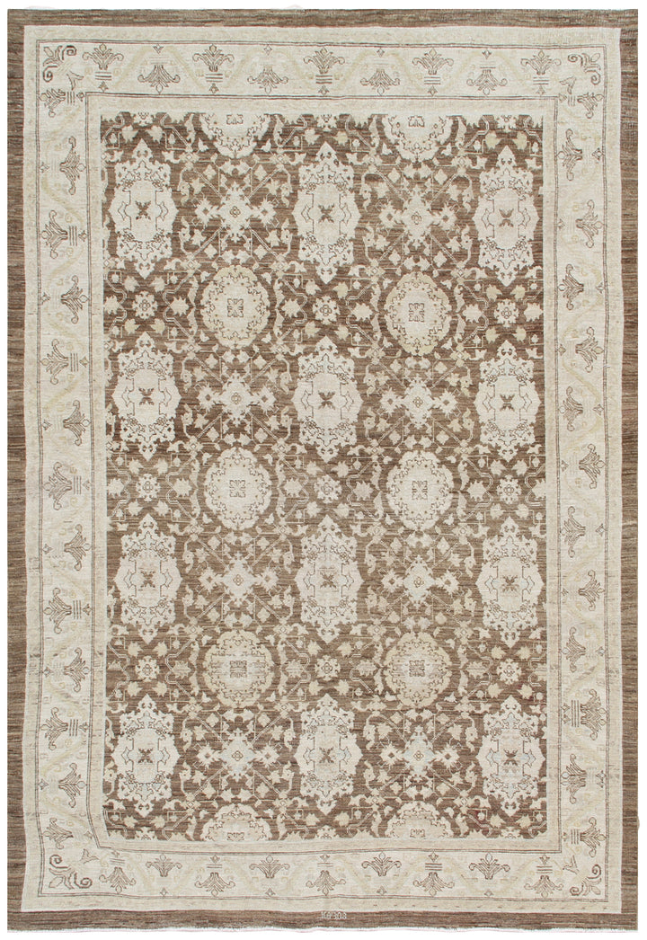 6'x9' Ariana Traditional Agra design Hand Knotted Wool Medium Rug
