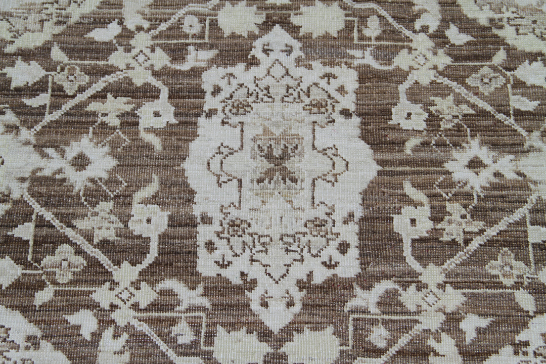6'x9' Ariana Traditional Wool Warm Tone Brown Ivory Area Rug