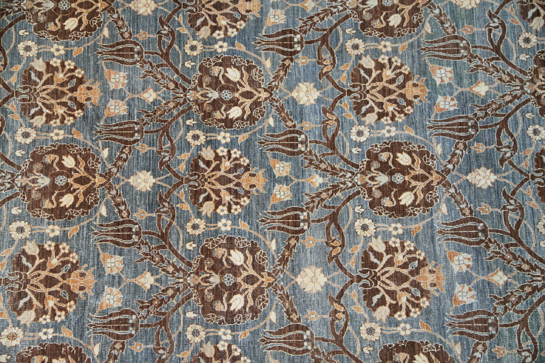 10x19 Large Gray Ottoman Design Ariana Transitional Rug