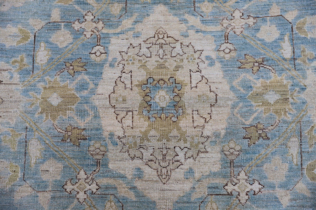 13'x17' Agra Design Large Blue Ariana Traditional Rug