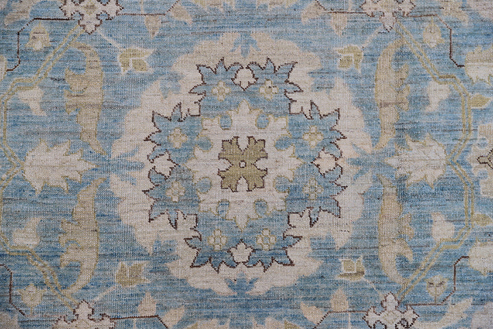 13'x17' Agra Design Large Blue Ariana Traditional Rug