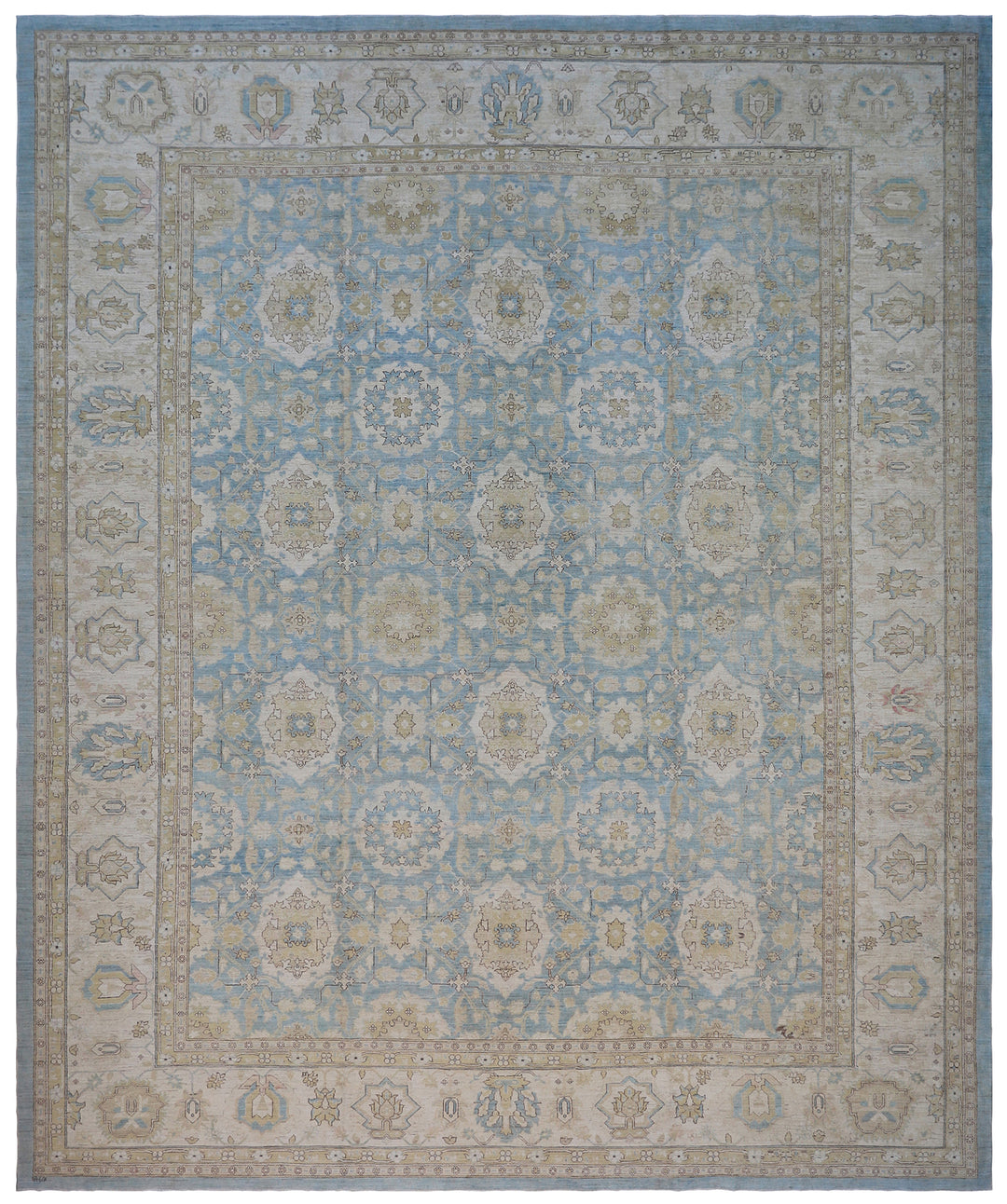 13'x17' Agra Design Large Blue Ariana Traditional Rug