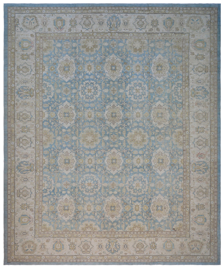13'x17' Agra Design Large Blue Ariana Traditional Rug