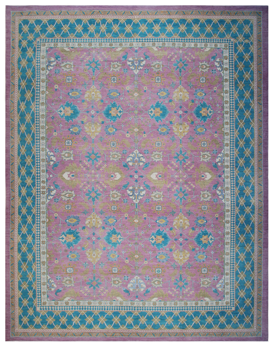 13'x17' Large Rug | Turquoise Pink | Ariana Traditional Rug