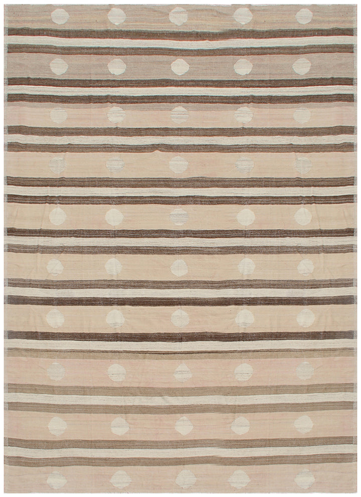 13'x18' Large Flatweave | Earth Tone | Striped Kilim Rug