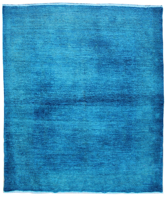 5x7 Solid Blue Over-Dye Ariana Rug
