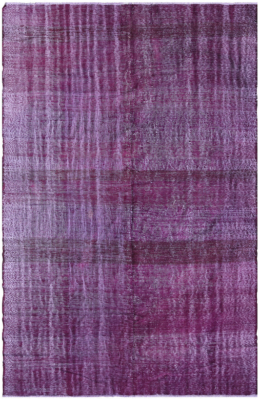 4'x7' Purple Aubergine Contemporary Ariana Overdyed Kilim Rug