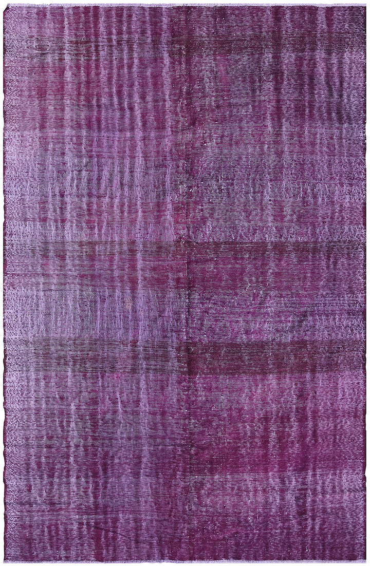 4'x7' Purple Aubergine Contemporary Ariana Overdyed Kilim Rug