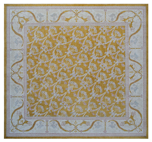 9.09 x  9.11 High quality Hand Knotted Ariana Luxury Area Rug