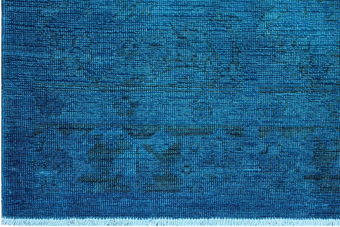6x10 Contemporary Blue Modern Persian Design Ariana Overdye Rug