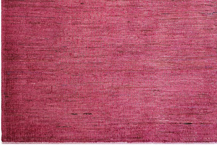 5'x6' Red Pink Overdyed Wool Area Rug