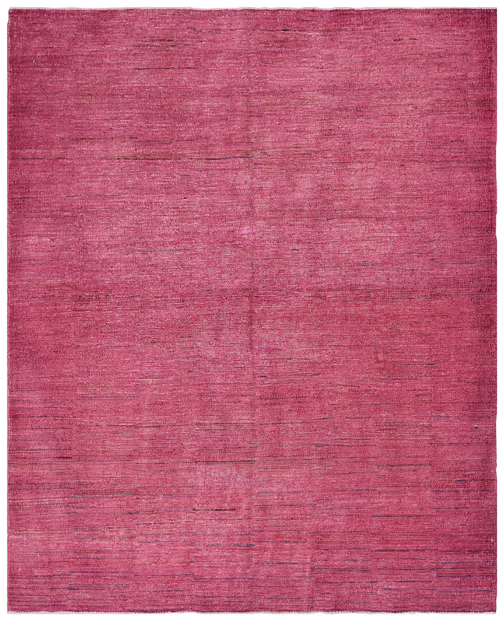 5'x6' Red Pink Overdyed Wool Area Rug