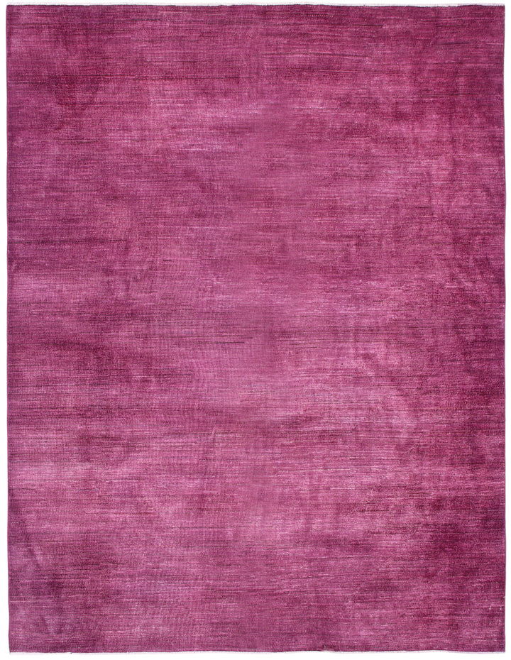 8'x9' Solid Magenta Pink Ariana Modern OverDyed Rug