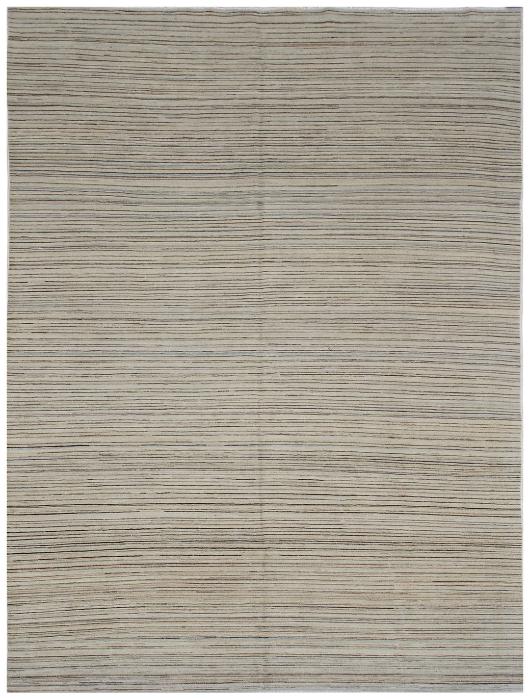 6'x9' Hand Knotted Thin Earth Tone Stria Design Ariana Modern Rug
