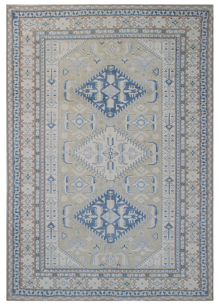 9'x7' Ariana Hazara Kazak Geometric Design Rug