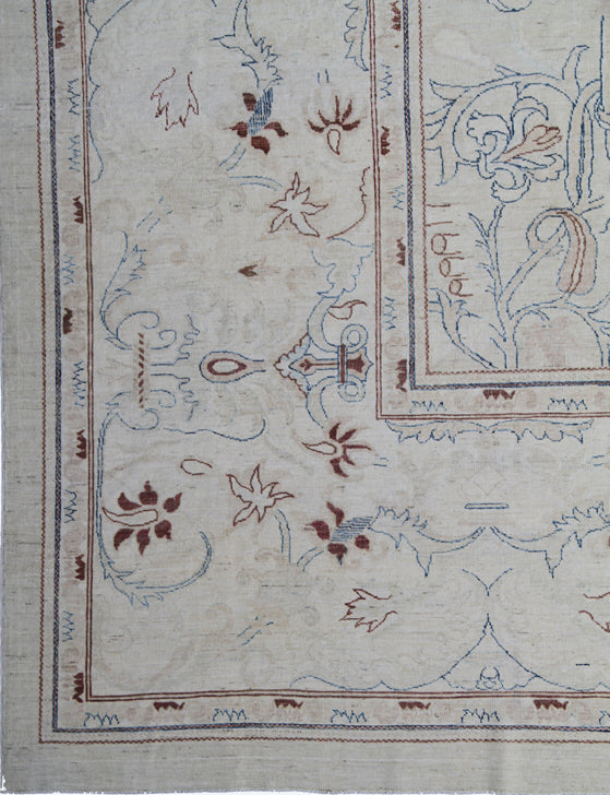 14'x15' Large Hand-Knotted Rug – Organic Wool | Ukrainian Design Rug
