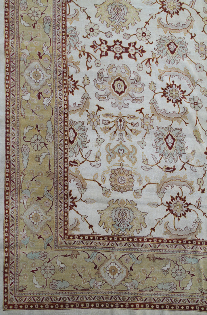 Large Ivory and Gold Sultanabad Design Ariana Traditional Rug
