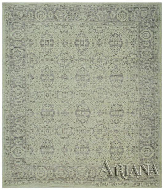 8'x10' Soft Yellow Grey Agra 505 Design Ariana Traditional Rug