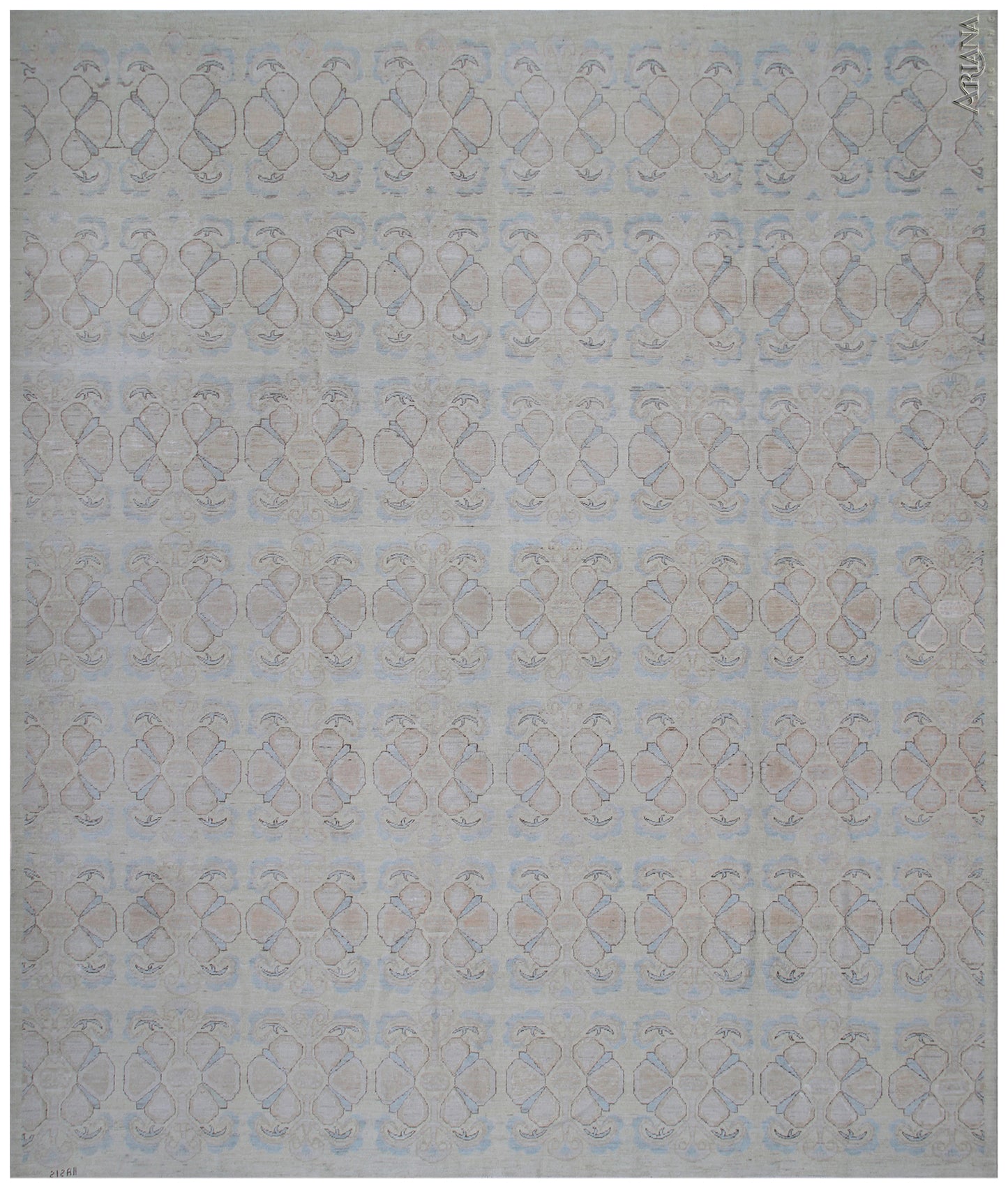 9.07 x  7.09 Pale Soft Color Palette Hand-knotted Ariana Transitional Modern Rug