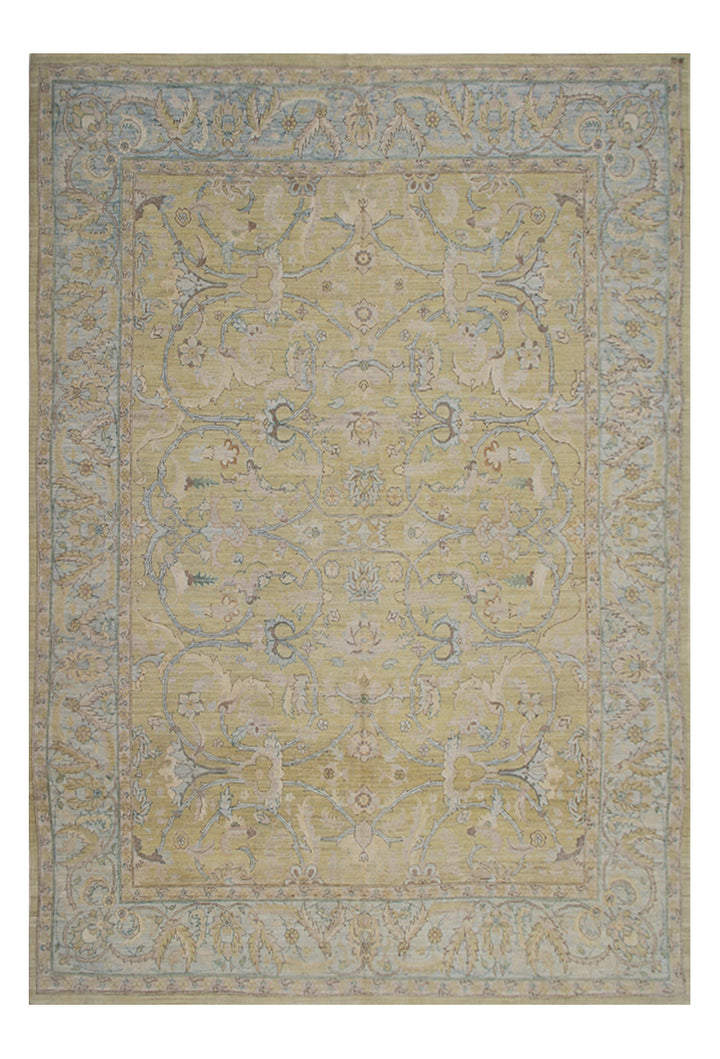 8'x10' Gold Polonaise Design Ariana Luxury Collection Hand-knotted Area Rug