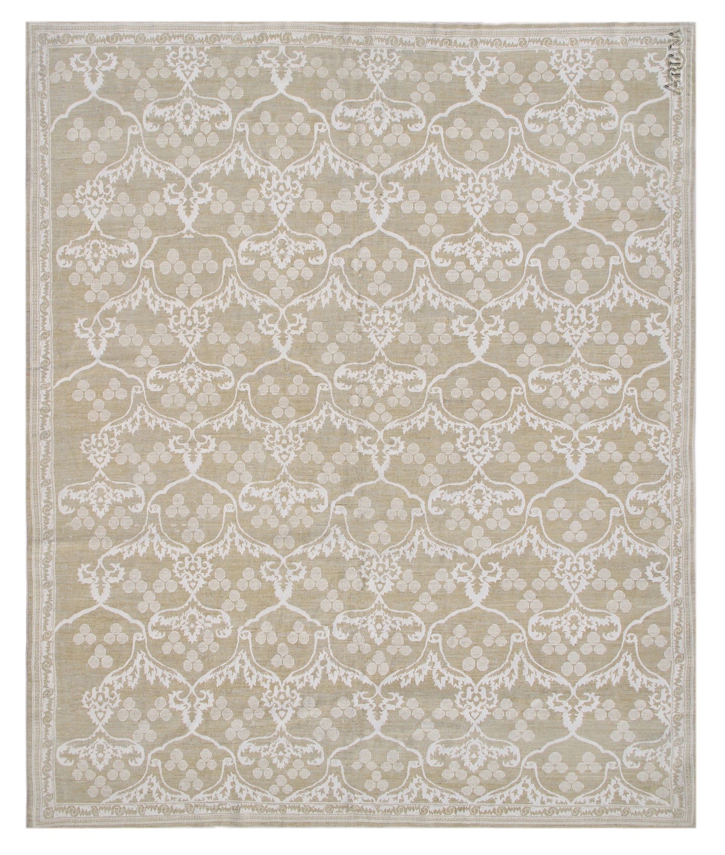 9.08 x  7.11 Very Finely Knotted Silk and Wool Ottoman Design Ariana Transitional Area Rug