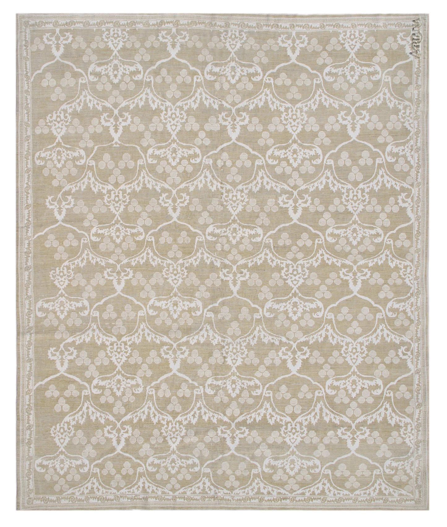 10'x8' Very Finely Knotted Silk and Wool Ottoman Design Ariana Transitional Area Rug