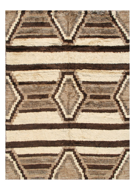 8'x10' Hand Knotted Aztec Design Rug