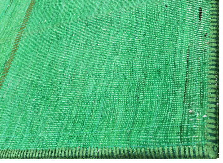 7'x10' Green Ariana Patchwork Overdyed Wool Area Rug