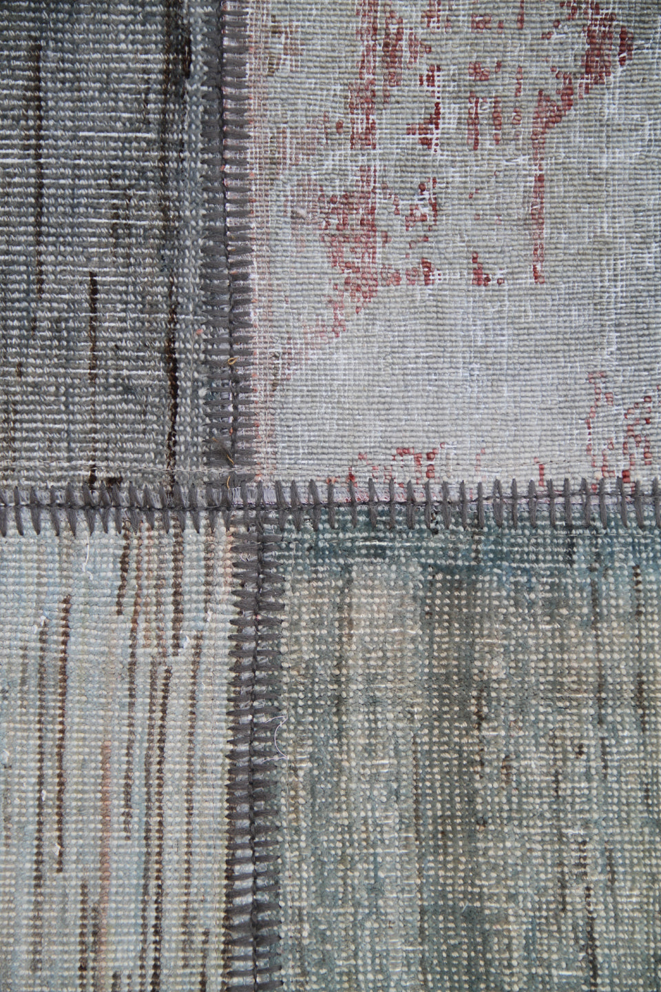 7'x10' Gray Ariana Patchwork Wool Area Rug