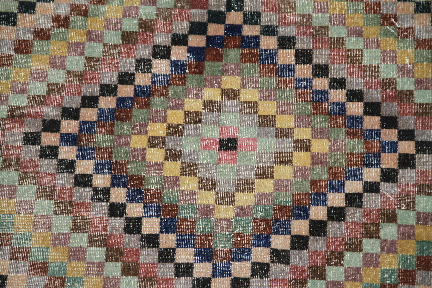9.07 x  4.10 Vintage Colorful Geometric Turkish Area Rug