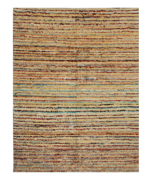 8'x10' Ariana Moroccan Style Striped Barchi Wool Area Rug