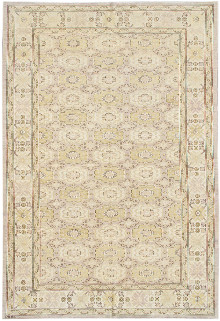 7'x10' Overall Geometric Design Soft Color Combination Ariana Hazara Area Rug