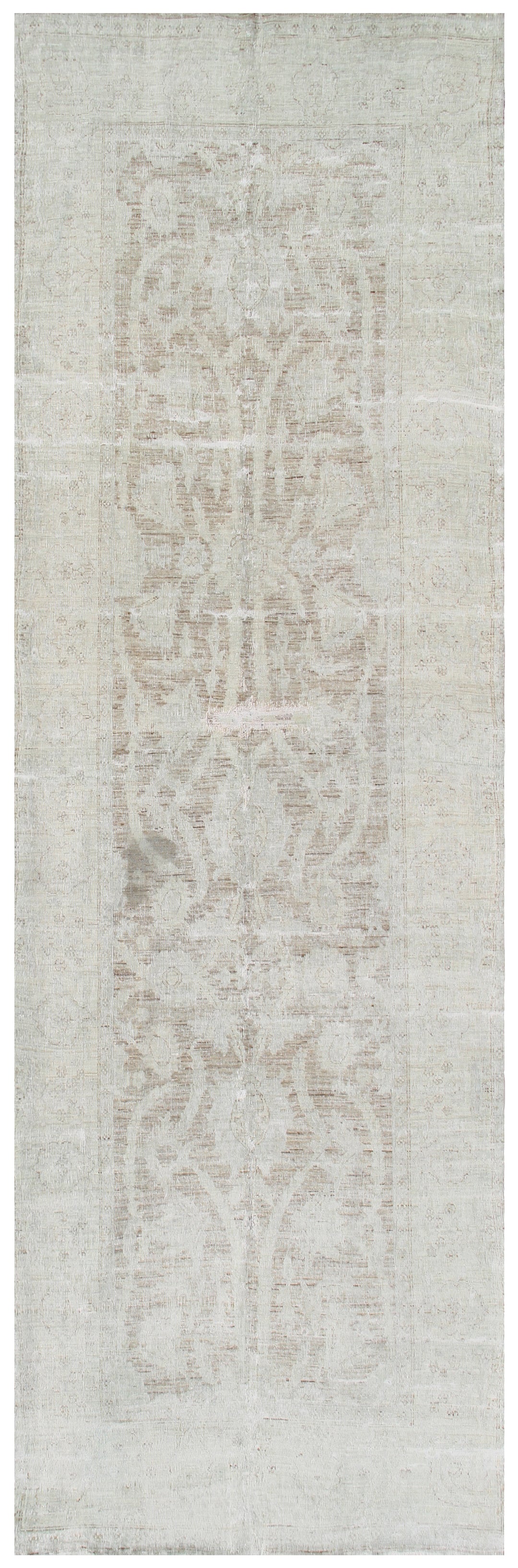 4x10 Pale Indian Design Contemporary Ariana Vintage Collection Runner Rug