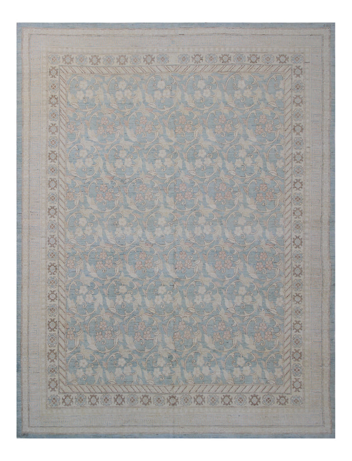 8'x10' Fine Quality Hand Knotted European Design Ariana Transitional Area Rug