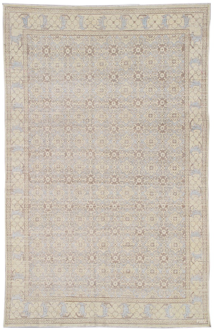 6'x9' Ariana Traditional Geometric Hand Knotted Medium Rug