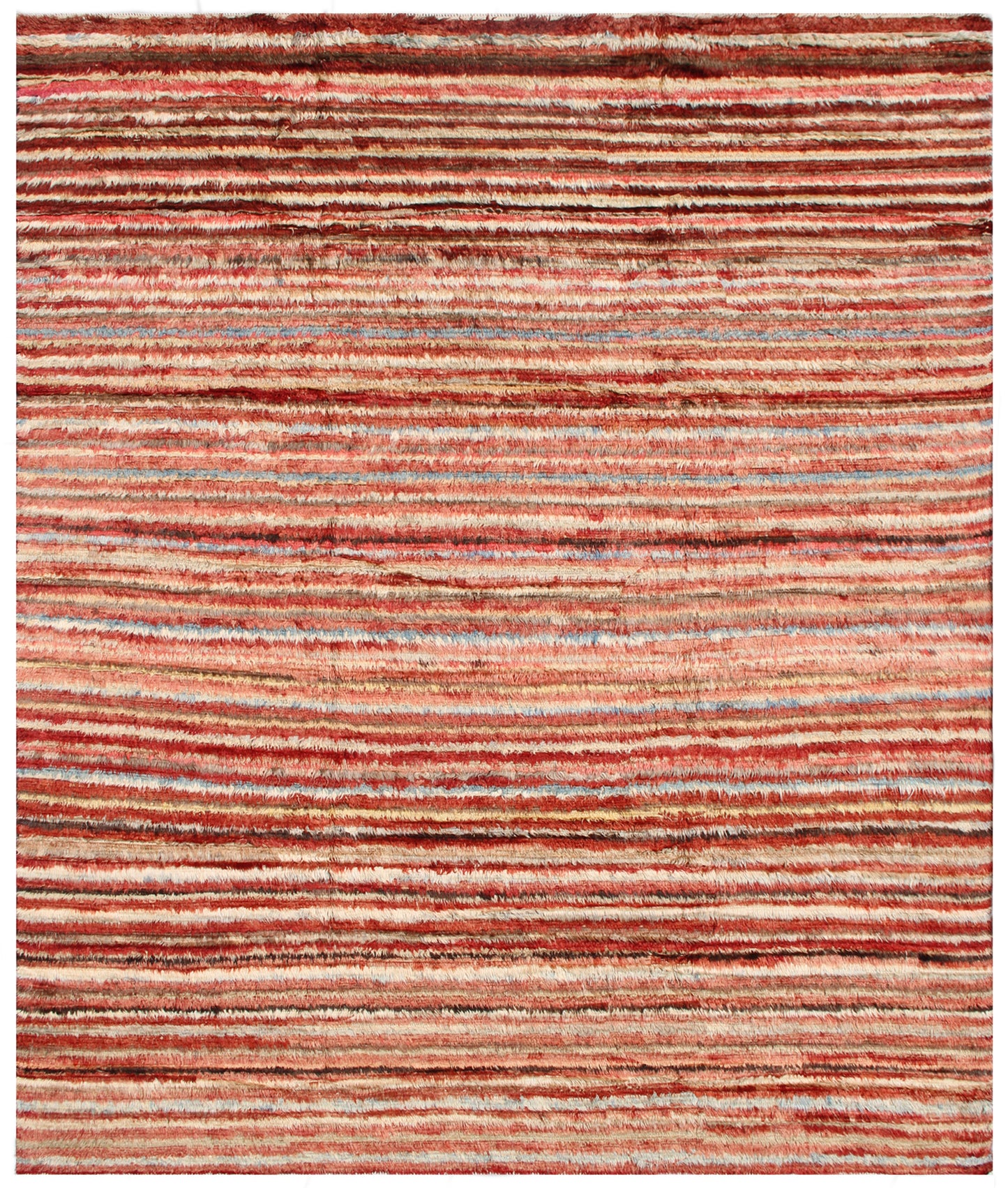 9'x12' Ariana Moroccan Style Striped Rustic Red Blue Yellow Barchi Area Rug