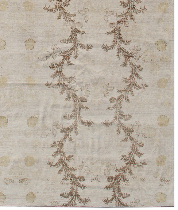 9'x12' Soft Washed-out Chinoiserie Design Fine Contemporary Ariana Vintage Collection Rug