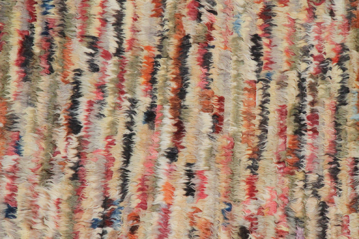 8'x10' Hand-Knotted Moroccan Colorful Confetti Barchi Area Rug