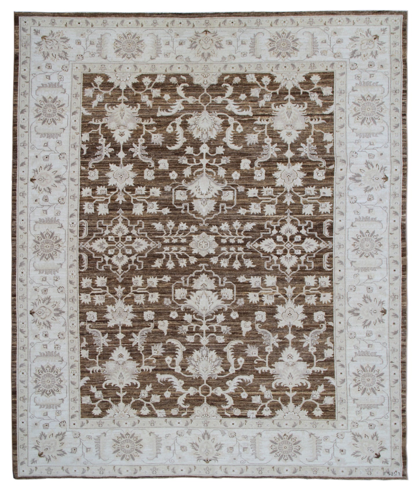 9.10 x  8.01 Timeless Soltanabd Design Brown And Cream Ariana Traditional Area Rug